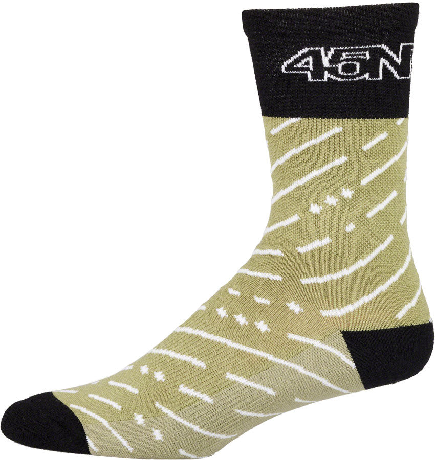 45NRTH Snow Band Midweight Wool Sock - Sage/Rosin, Medium