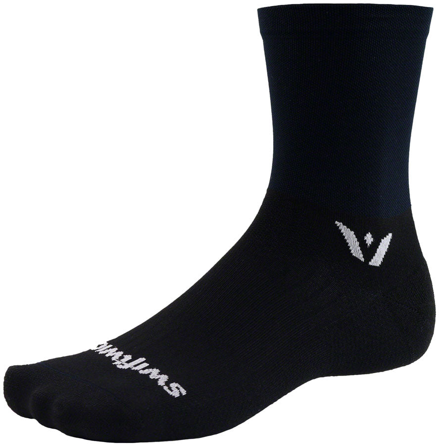 Swiftwick Aspire Mid Crew Socks - 5", Black, X-Large