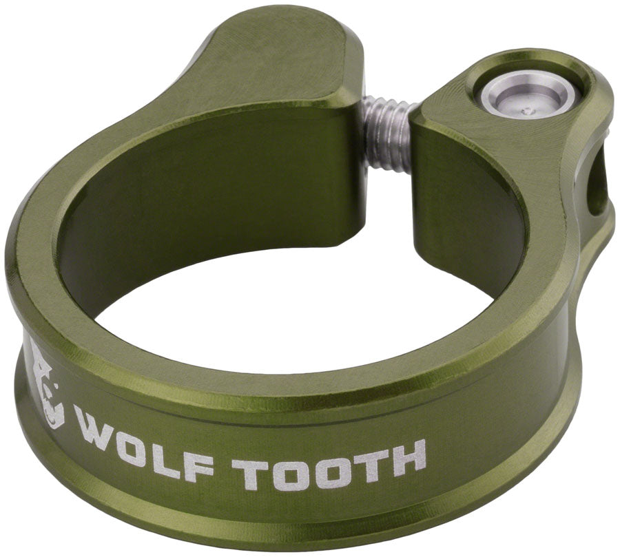 Wolf Tooth Seatpost Clamp - 31.8mm, Bolt-On, Olive
