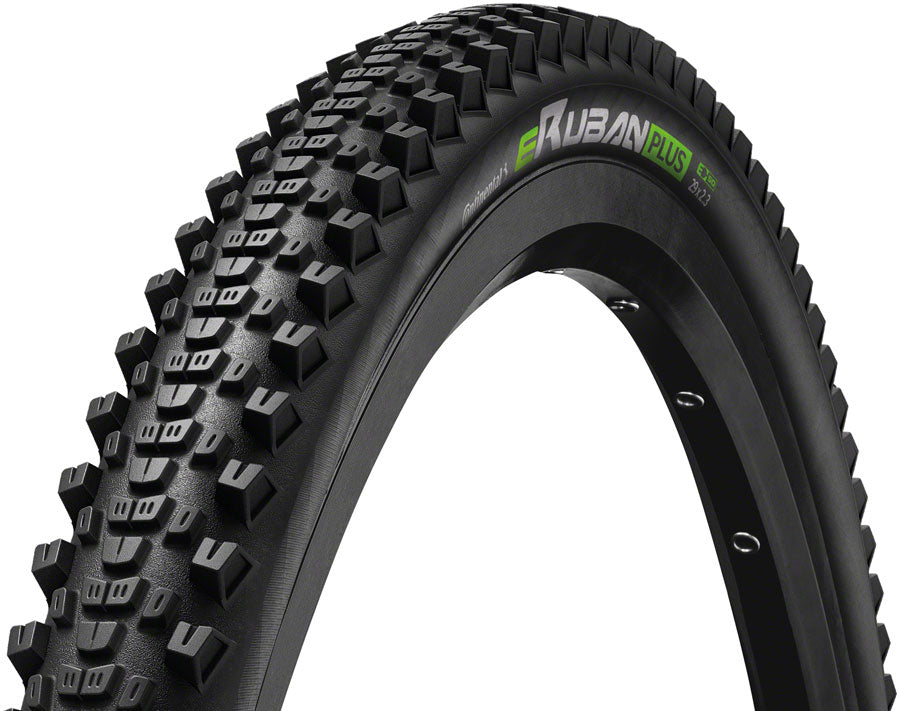 Continental eRuban Plus Tire - 27.5 x 2.60, Clincher, Wire, Black, PolyX Breaker, PureGrip, Plus Breaker, E50 01505510000