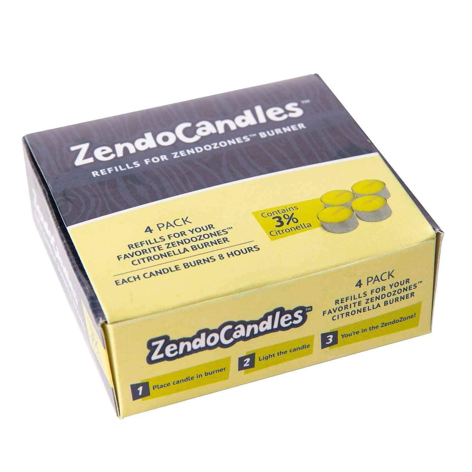 ZendoZones ZendoCandles Citronella Candle Candle For Mosquitoes 4 pk
