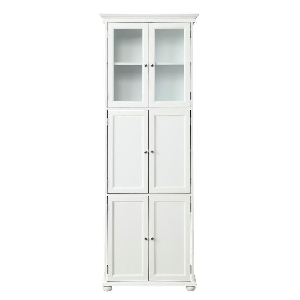 Hampton Harbor Tall Cabinet 25 in. W in White