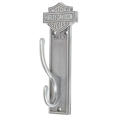 Harley Davidson Coat Hook In Antique Pewter Finish With Bar And Shield Design