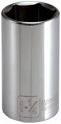 1/2 In. Drive, 1-1/4 In., 6-point Deep Socket