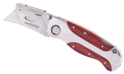 Utility Knife With Durable Hardwood Handle For Comfortable Grip