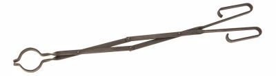 Black Steel Fireplace Tongs, 33 Inches Long, Durable Heavy Duty