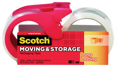 Moving And Storage Packaging Tape, 54.6 Yards Length, Clear Adhesive