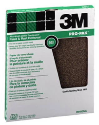 Sandpaper, 100-grit, Aluminum Oxide, 9 X 11 In., 25-ct.