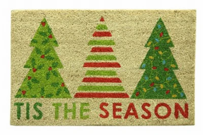 Koko Printed Christmas Trees Door Mat, 18 Inches By 24 Inches