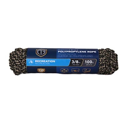 Camouflage Rope, Three Eighths Inch Diameter By One Hundred Feet Length