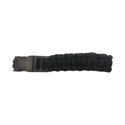 Black Paracord 550 Nylon Survival Bracelet With Adjustable Buckle