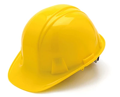 Yellow Cap Style Hard Hat With Pin Lock Suspension System