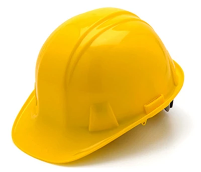 Yellow Cap Style Hard Hat With Ratchet Adjustment For Secure Fit