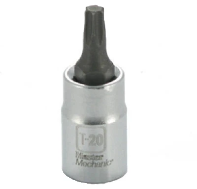 T-20 Torx Bit Socket With 1/4 Inch Drive For Precision Fastening