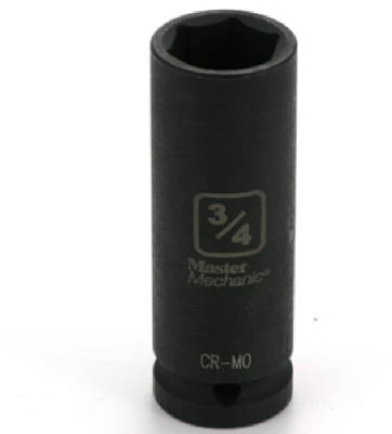 Six Point Sae Deep Impact Socket, 3/4 Inch, 1/2 Inch Drive