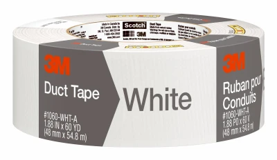 ™ Heavy Duty White Duct Tape 2145-wh, 1.88 In X 45 Yd (48 Mm X 41.1 M)