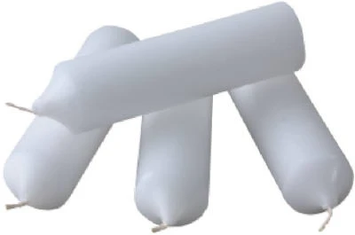 White Plumbers Candle, 1.25 Inch Diameter By 5 Inch Length