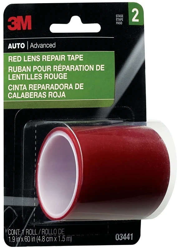 Red Lens Repair Tape, 1 And 7 Eighths Inches By 60 Inches Roll