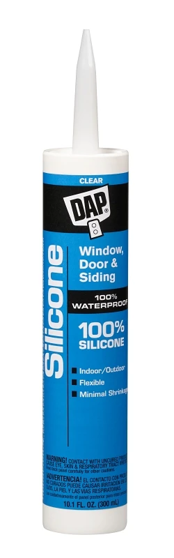 Clear Silicone Rubber Sealant, 9.8 Ounce Tube, Waterproof And Flexible