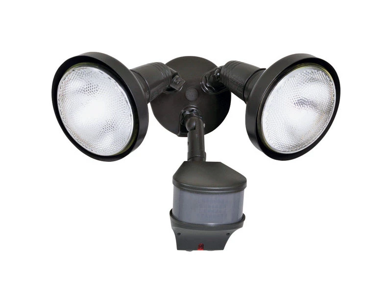 300-watt Bronze Motion-activated Outdoor Security Flood Light With Adjustable Head
