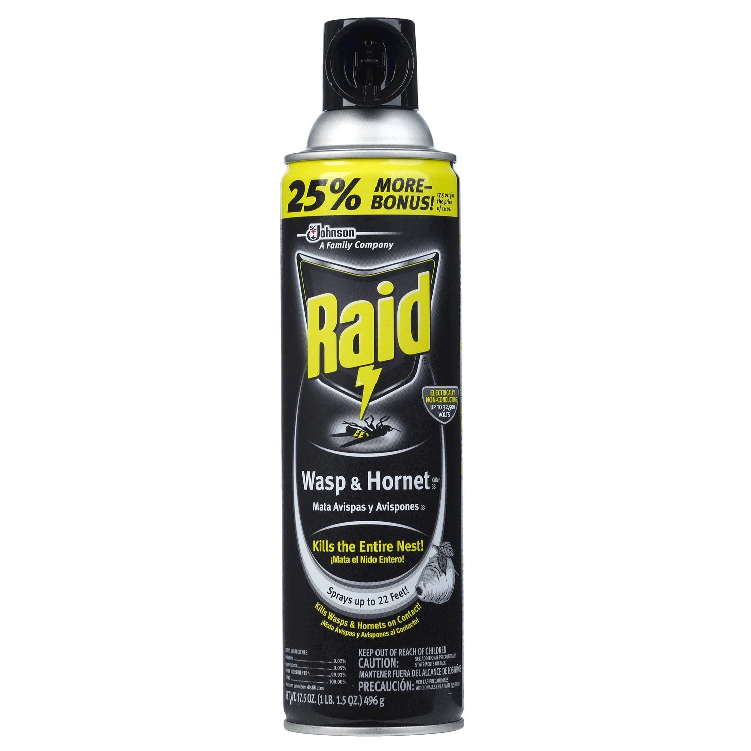 Wasp And Hornet Killer Aerosol Spray, 17.5 Ounce Can