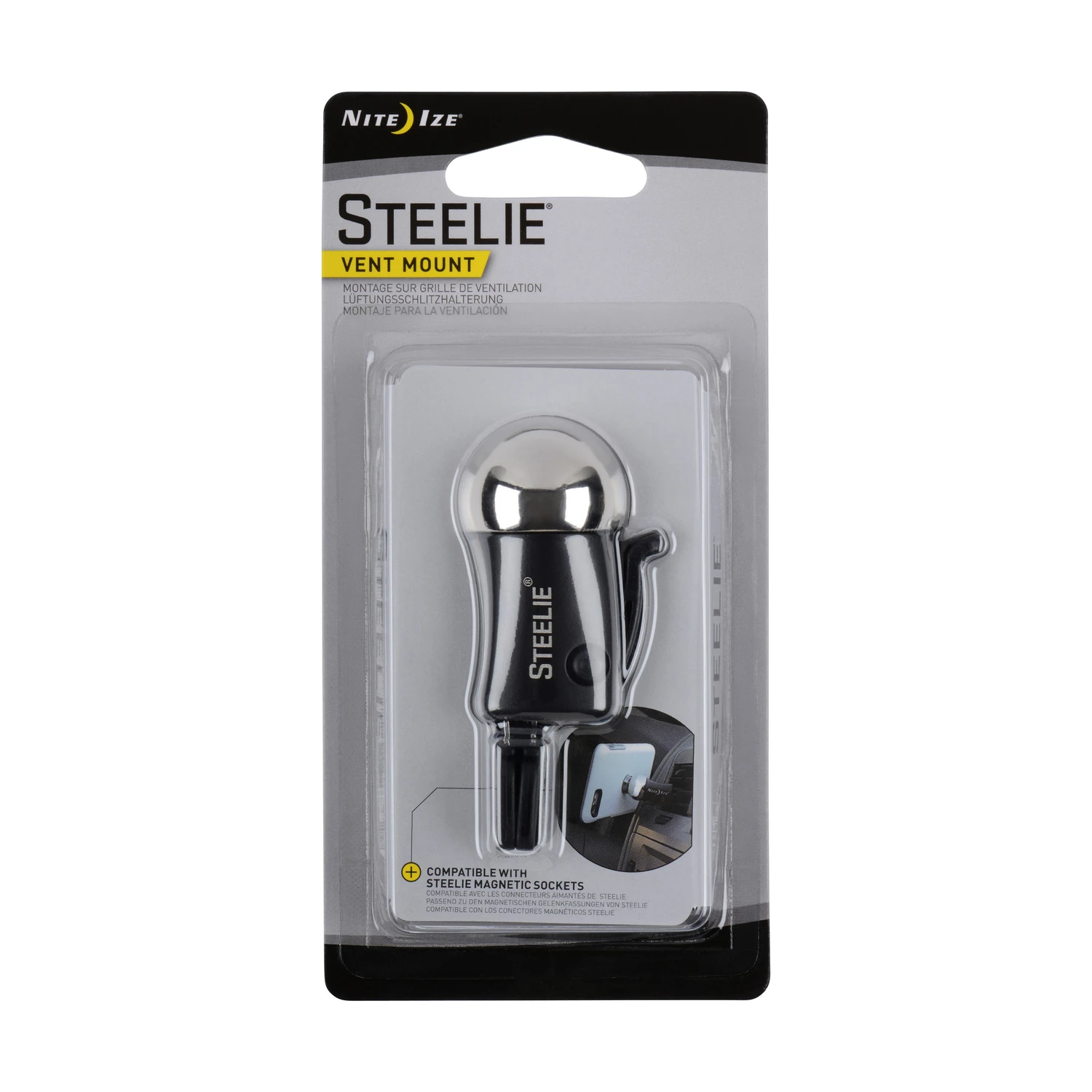 Steelie Vent Ball Smartphone Mount Component For Vehicle Air Vents
