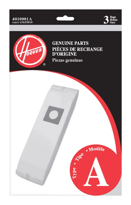 Style A Top Fill Vacuum Cleaner Bags, 3-pack