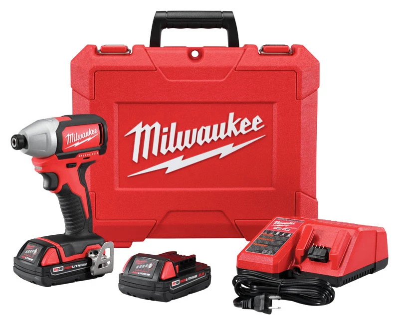 M18 18-volt Hex Impact Driver Kit With Brushless Motor, 1/4-inch Hex, Includes Two Lithium-ion Batteries