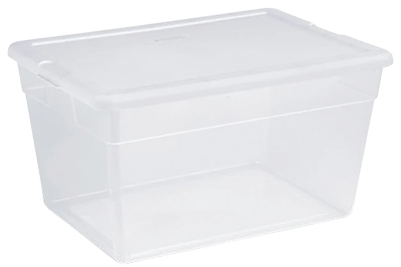Clear Storage Box With 56 Quart Capacity
