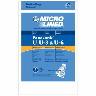Vacuum Cleaner Bags, U Style, 3-pk.