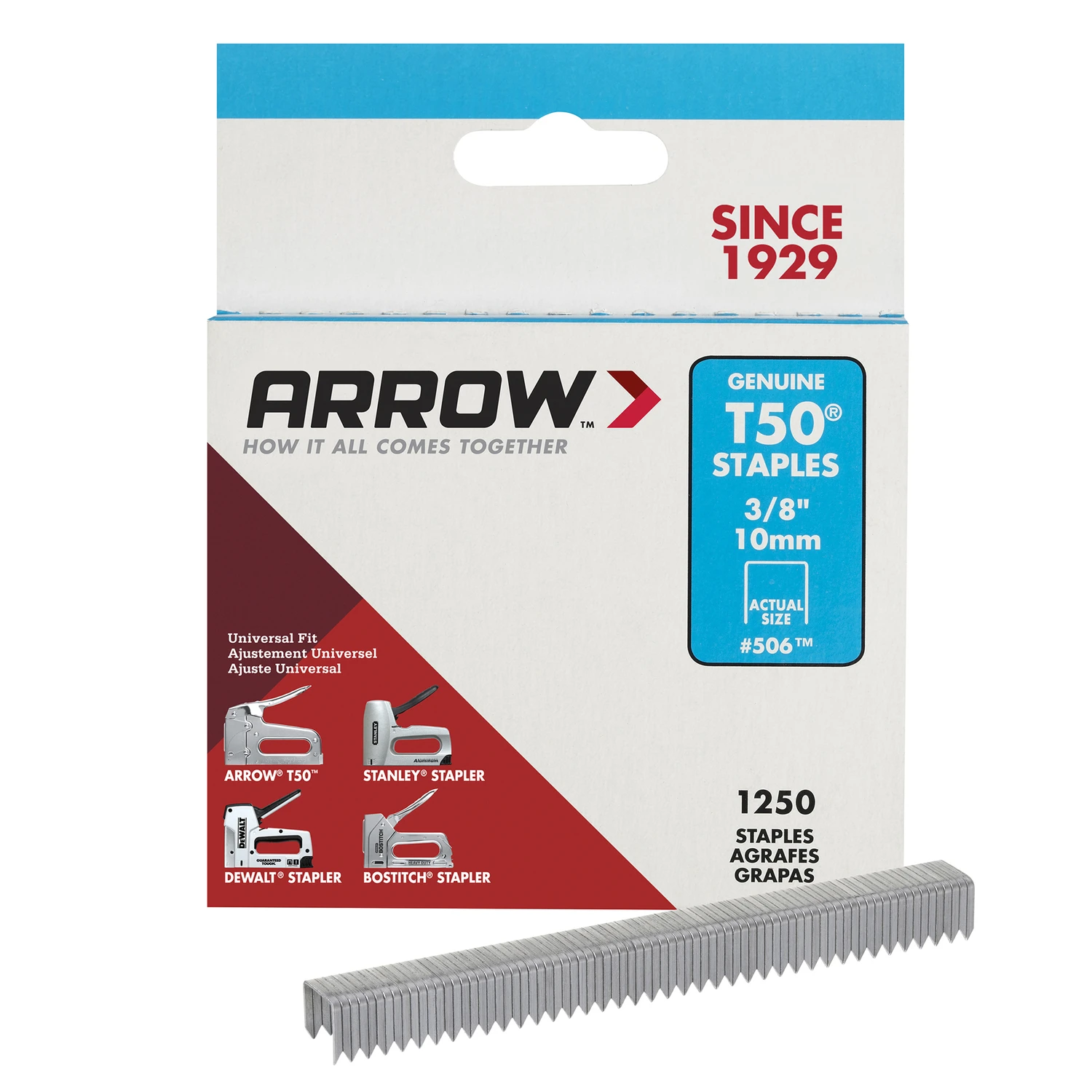 Staples, 3/8-in., 1250-pk.