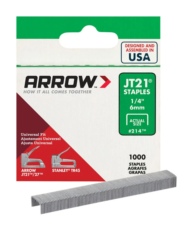 Staples, Jt-21, .25-in., 1000-pk.