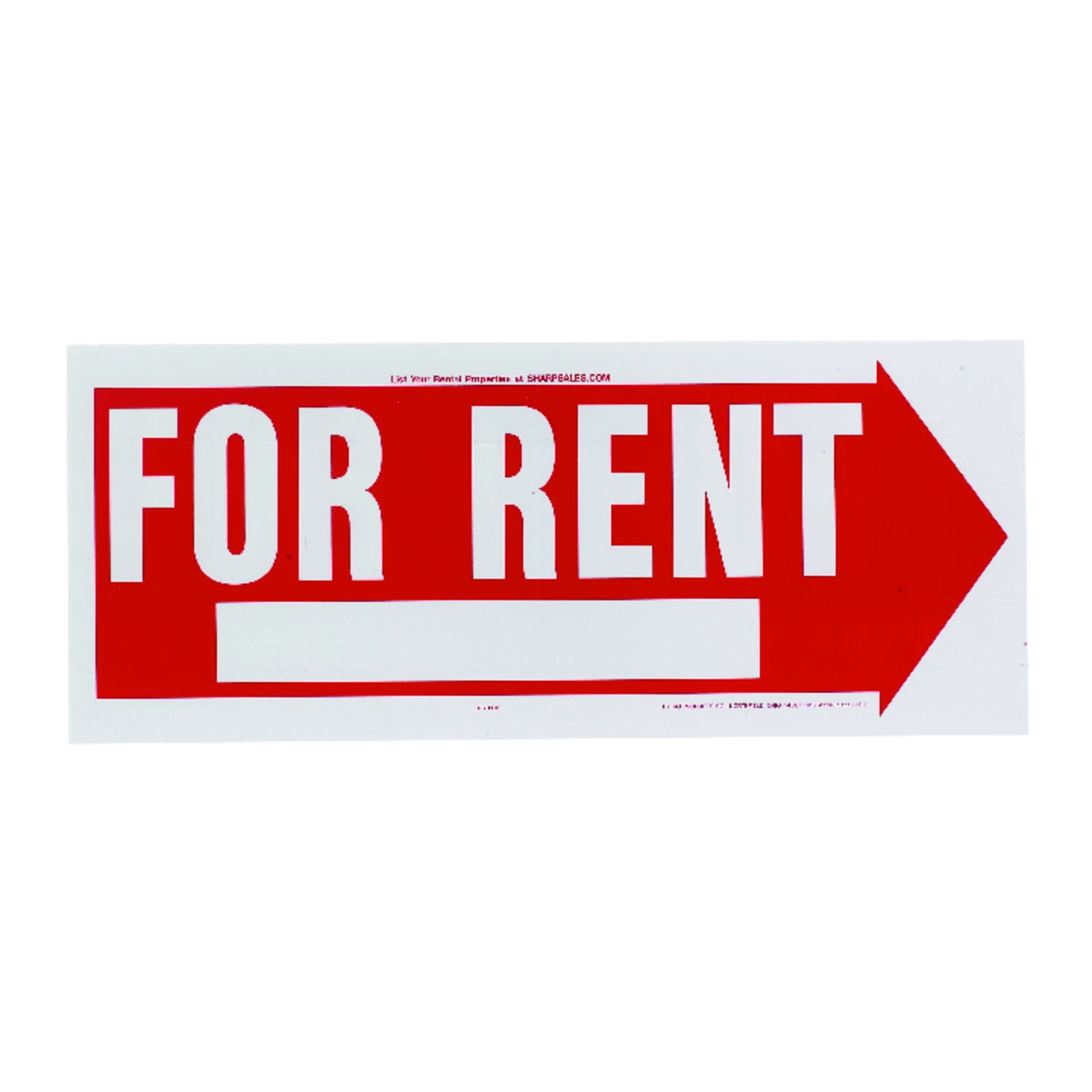 Rs-806 For Rent Corrugated Plastic Lawn Sign, 10 In. H X 24 In. W