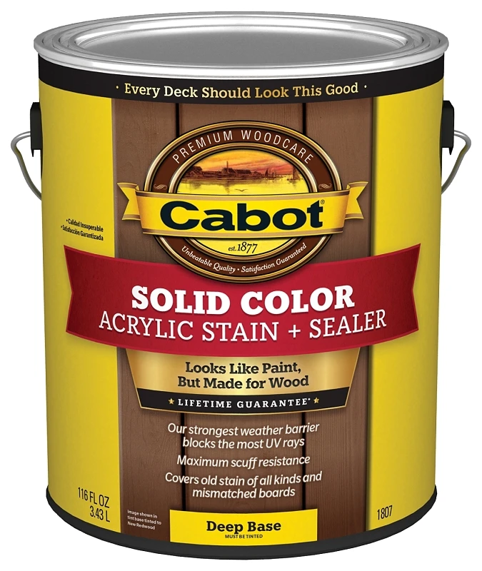 Deep Base Exterior Decking Stain, 1 Gallon Container, Weather Resistant