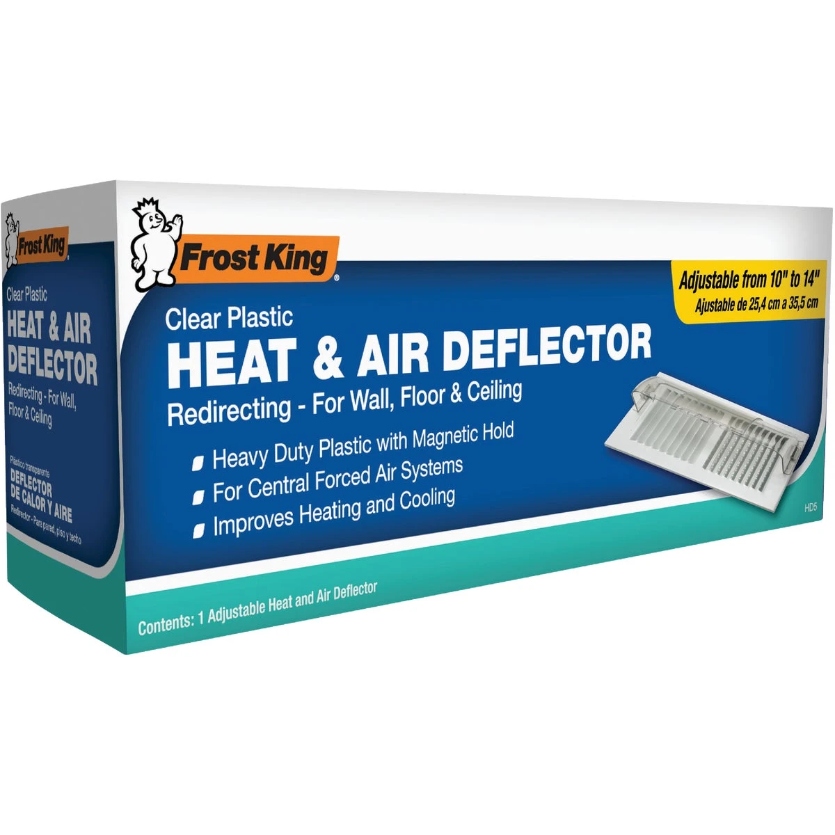 Magnetic Vent Heat Deflector, 10 Inch, Adjustable Airflow Control