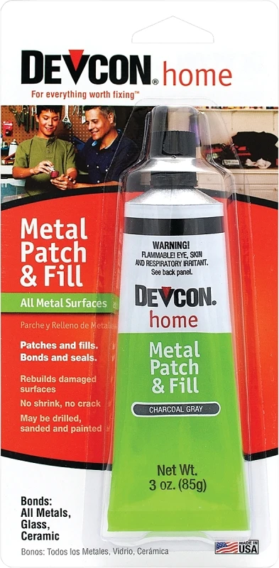 Metal Patch And Fill Compound, 3 Ounce Container For Metal Repairs