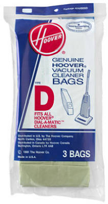 Hoover Style "d" Upright Vacuum Bags, 3-pack