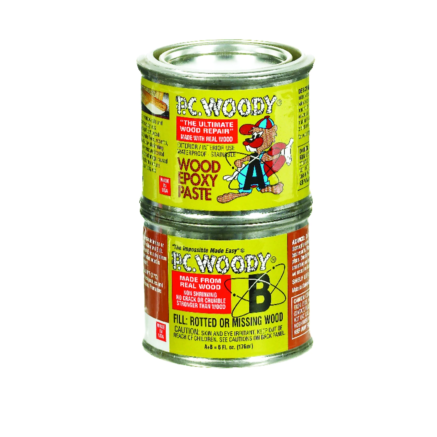 Wood Epoxy Paste, 6 Ounce, Durable Wood Repair And Restoration Compound