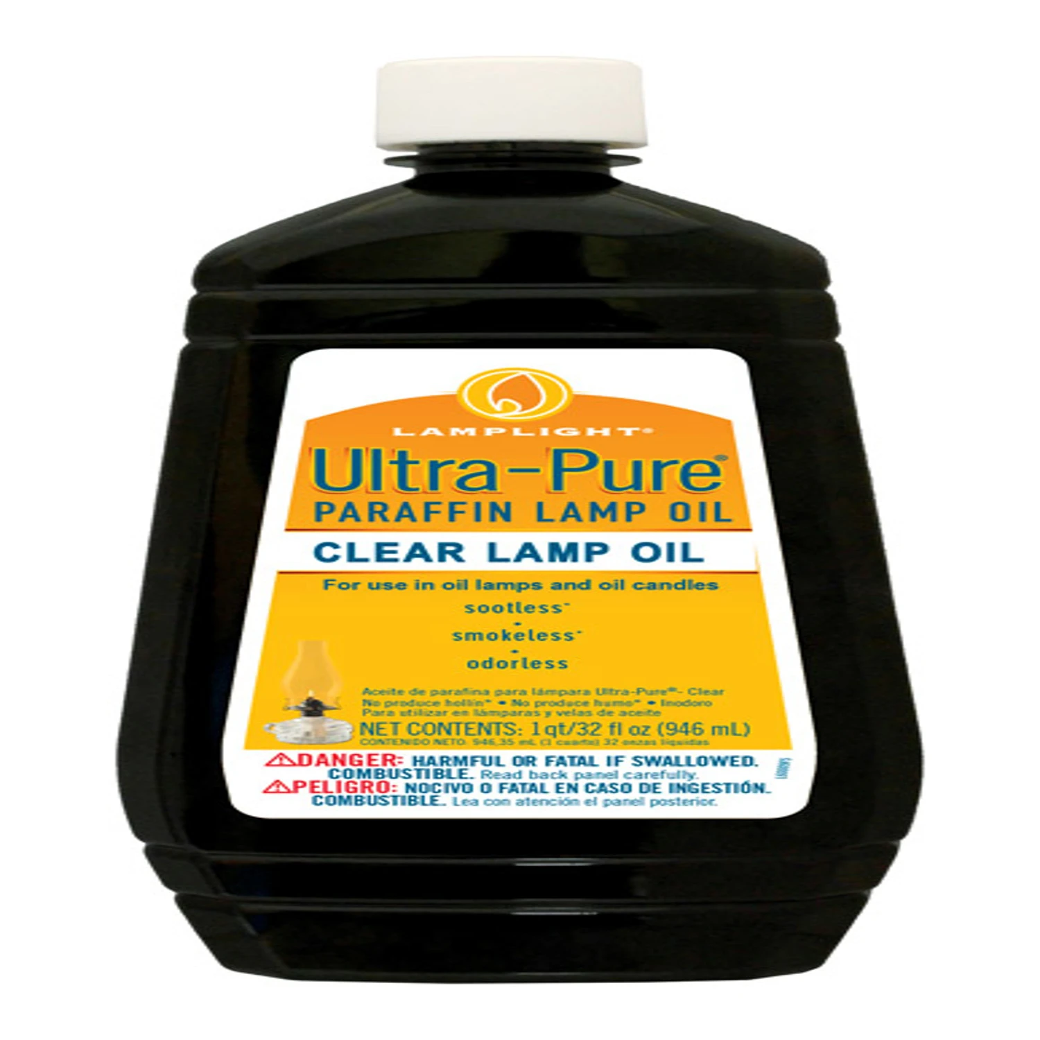 Ultra Pure Clear Lamp Oil 32 Ounce Bottle For Clean Burning