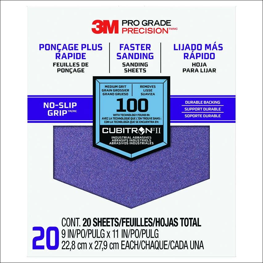 Sandblaster 11 In. L X 9 In. W 100 Grit Medium Ceramic Sanding Sheet 20 Pk