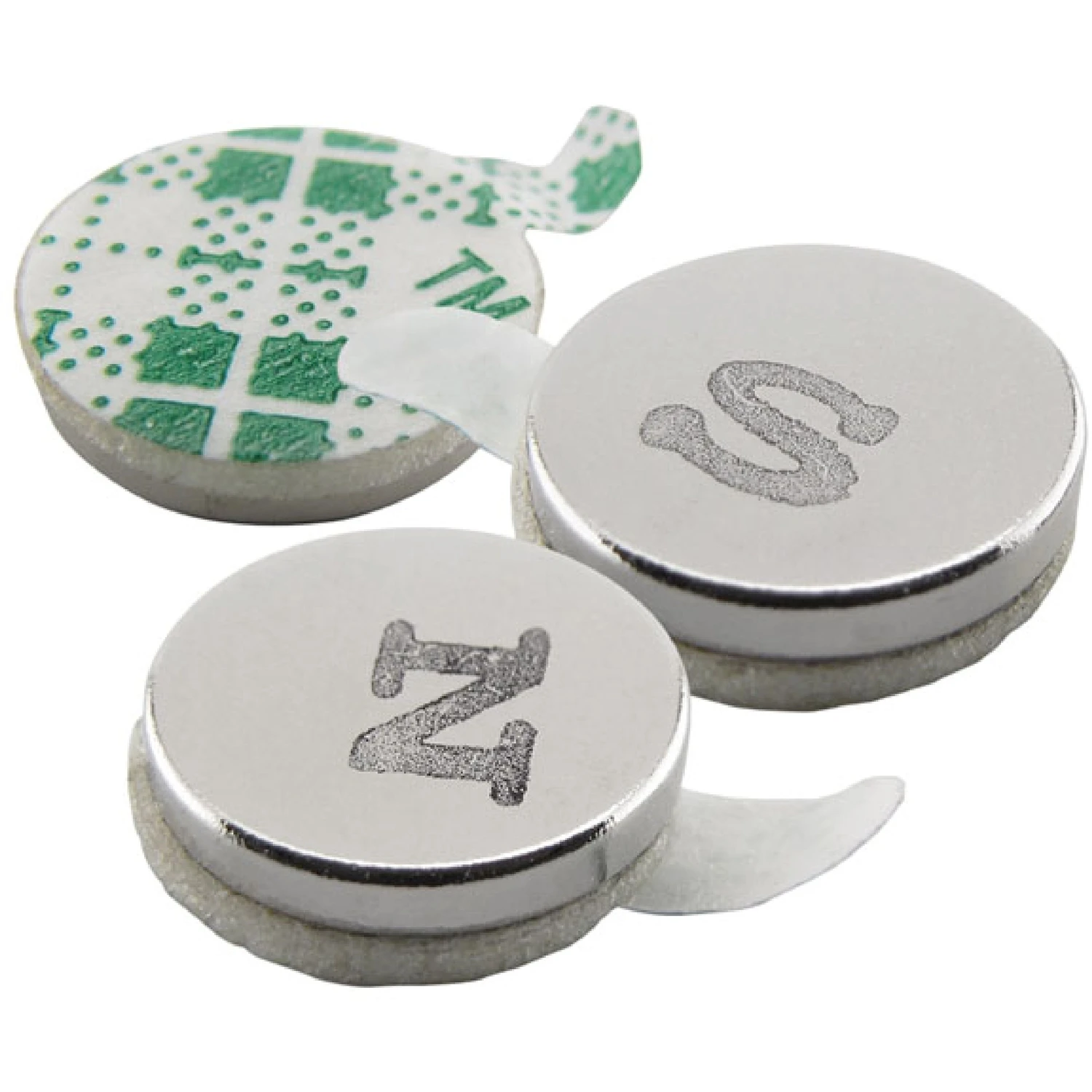 Super Neodymium Disc Magnets With Adhesive, 12-pk.
