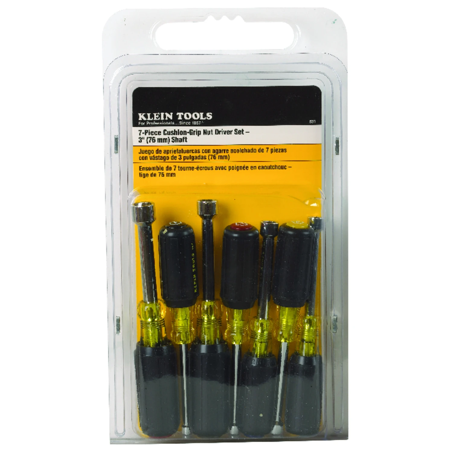 Nut Driver Set With Cushion Grips, 7 Pieces, Various Sizes