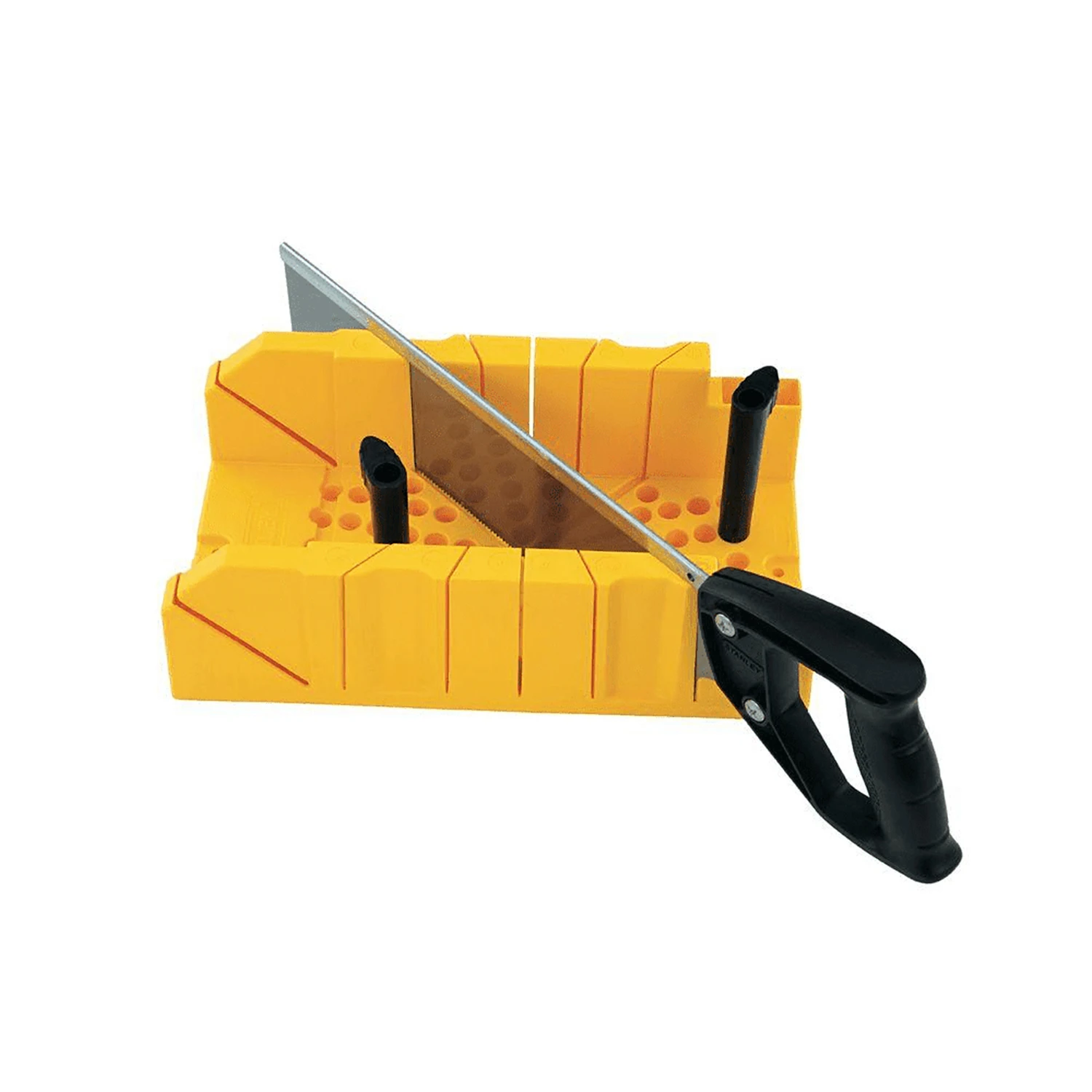 Clamping Miter Box With Saw For Precise Angle Cutting And Secure Workpiece Holding