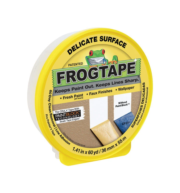 Delicate Surface Painting Tape, Yellow, 1.41-in. X 60-yds.