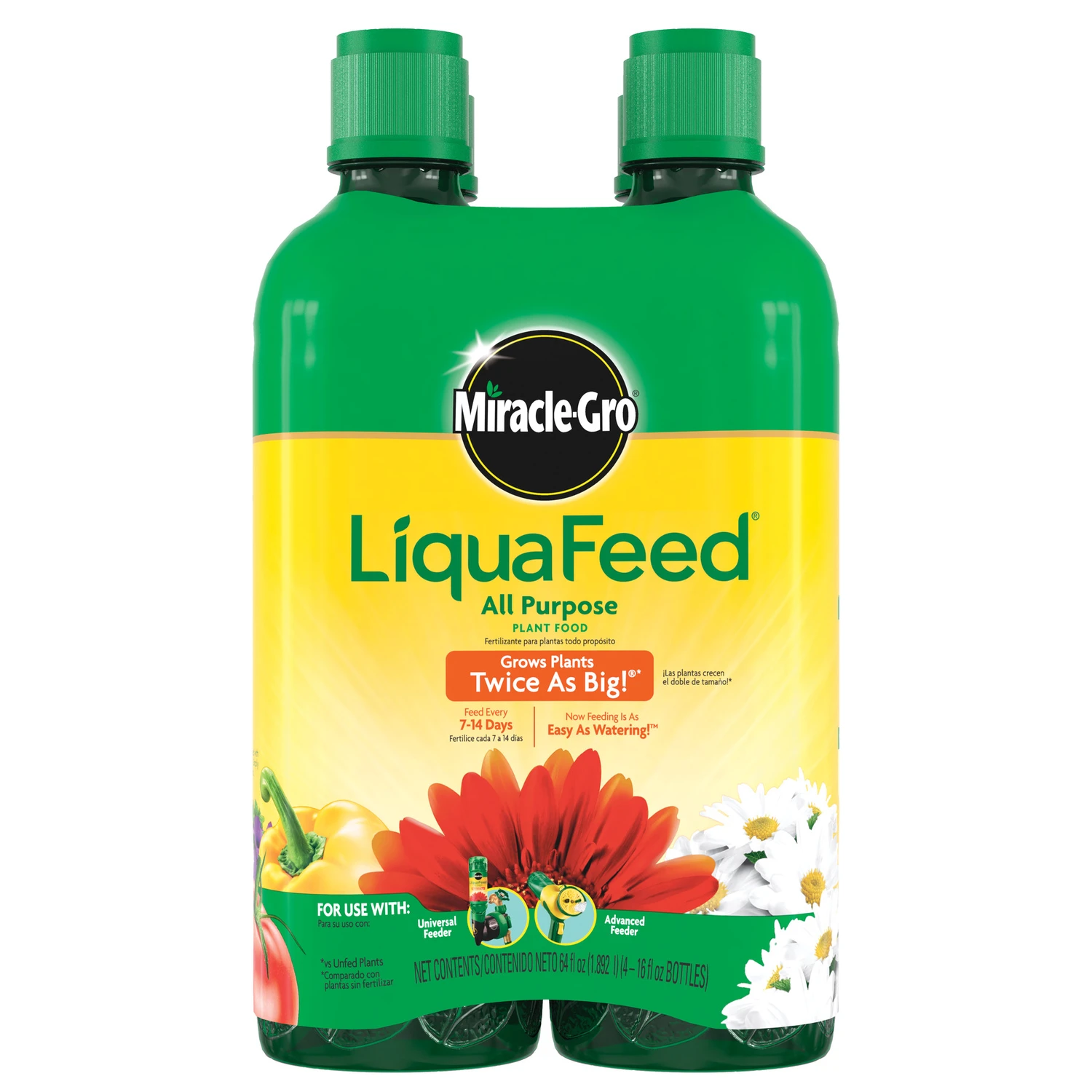 Liquafeed All Purpose Plant Food, 16-fl. Oz. Refills Bottles, 4-pack