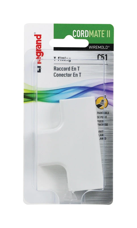 Cordmate Ii White Cord Cover T-fitting