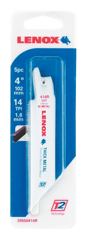 5-pack 4-inch 14-tpi 414r Reciprocating Saw Blade