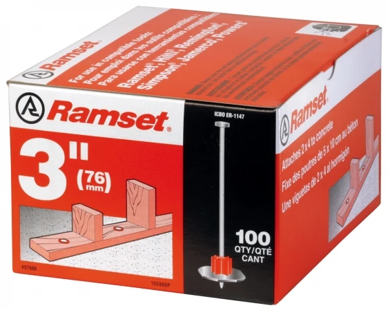 Drive Pin With Washer, .300 X 3 In., 100-pk.