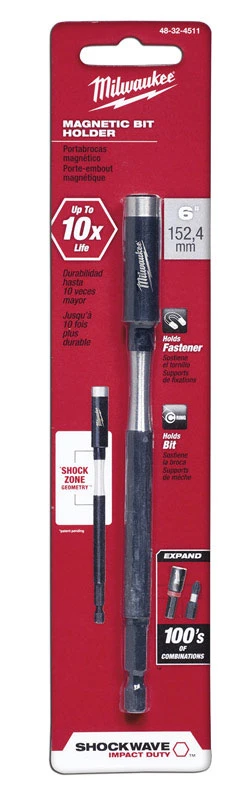 Shockwave Magnetic Bit Tip Holder, 6 Inch Length, Durable Construction