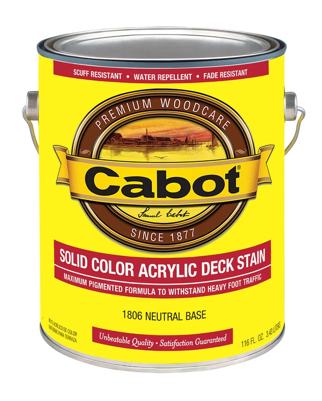 Neutral Base Exterior Decking Stain, 1 Gallon Container For Wood Protection